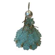 Angel Handmade Beaded Safety Pin Doll VTG Aquamarine Blue ...
