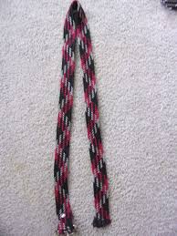 MACRAME WOVEN LOOKING CASUAL RED/BLACK BELT L 48" W 1.5" | eBay