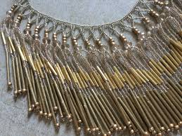 paper and crystal necklace