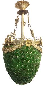 Ceiling Lamp with Murano Crystal Flowers, Italy, 1960s ...