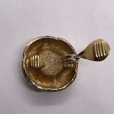 Vintage Monet Signed Clip On Pendant, Round Moonstone w/ Gold Rope, Gold | eBay