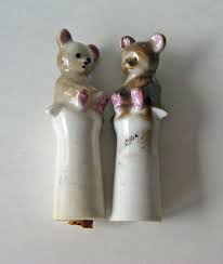 Bear Texas Souvenir Nodder Shaker Set - Figural Salt and Pepper Shakers - Housewarming Gift - Salt Shaker Set - Couples Gift - Etsy