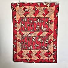 Handmade | Accents | Pieced Butterfly Patchwork Machine Quilted Hanging Log Cabin Farmhouse 36x48 | Poshmark