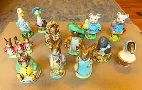 Large collection of Beatrix Potter porcelain figurines ...