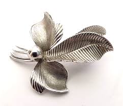 Vintage B B Sterling Silver Figural Flower Brooch Pin | eBay