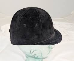 VINTAGE BRITTANY RIDING APPAREL BLACK VELVET RIDING HELMET ...