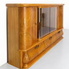 French Oak Wall Cabinet with 2 Doors and 3 Flap Doors, 1950 ...