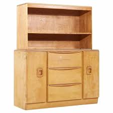 Heywood Wakefield Mid Century Maple Wheat Credenza and Hutch ...