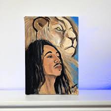 Lion and Rastafarian Portrait (10inch /6inch) - Etsy