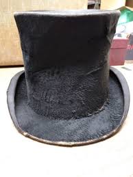 Vtg Antique John Wanamaker Beaver Fur Stove Pipe Top Hat ...