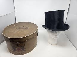 Vintage Antique 1900's John Wanamaker Beaver Fur Top Hat in ...