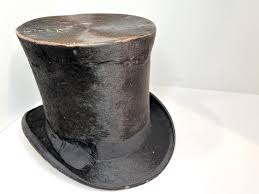 Antique Top Hat , Beaver Top Hat , Gift for Him , Play Prop ...