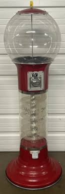 58 Inch Wizard Beaver Spiral Gumball Machine Red 25 Cent ...