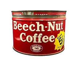Vintage Red & White Beech-Nut Coffee TIN CAN with Key | eBay