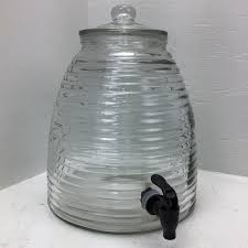 Large 2.4 Gallon Glass Beehive Beverage Dispenser Clear ...