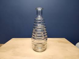 Vintage Glass Beehive Flower Vase: Textured Clear Glass - Etsy