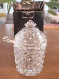 Bombay Lead Crystal Beehive Honey Jam Jar Pot Poland With ...