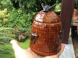 Vintage Ceramic Bee Hive Honey Pot With Lid With Bee on It, Large Honey Pot, 70s Vintage Honey Pot - Etsy Israel