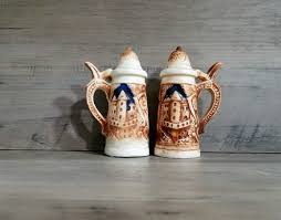 Beer Stein Salt and Pepper Shakers Ceramic 4 1/2 " Tall - Etsy
