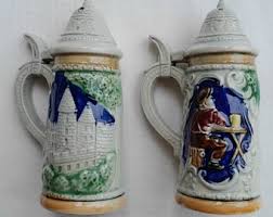 Salt & Pepper Shakers Beer Steins With Handles Arrow Brand ...