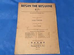Vintage Sheet Music BEGIN THE BEGUINE Cole Porter Loc Org 10 ...