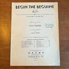 1935 Begin The Beguine Cole Porter English Spanish Sheet ...