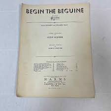 1935 Begin The Beguine English and Spanish Text Cole Porter ...