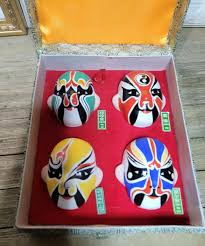 Vintage Chinese Peking Opera Masks In Original Box | eBay