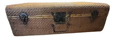 Indian Vintage Bamboo and Woven Rattan Suitcase and Coffee ...