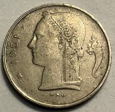 1951/1957 Belgium 1 Franc Coin - Etsy