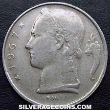 1967 Leopold III Belgian 5 Francs (French) - Silver Age Coins