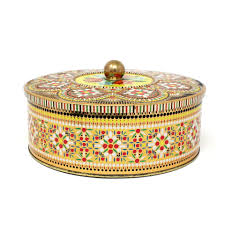 Tins, Gift Tin / Cookie Tin, Daher, Embossed Mosaic Floral ...