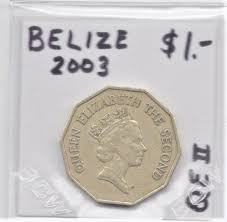 Belize 1 Dollar 10 Sided Coin 2003 Queen Elizabeth II As ...
