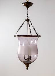 Antique Etched Amethyst Glass Bell Jar Lantern — DOGFORK