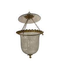 1930s French Gilt Bronze and Etched Glass Lantern - Lionsgate Antiques NY