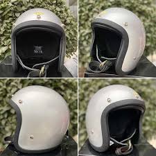 Vintage Retro Geniune TT&CO Motorcycle Helmet 500TX 3/4 Open ...