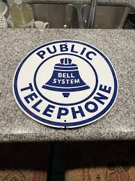 LARGE ORIGINAL PUBLIC Telephone 1939-1959 Bell System 2 Side Antique $229.00 - PicClick