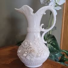 Belleek Fermanagh Aberdeen Ornate Ewer / Vase Green Mark 9 ...
