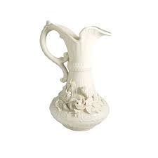 Belleek Irish Porcelain Aberdeen Pitcher Vase Raised Applied ...