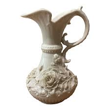 Antique Original Belleek Encrusted Porcelain Aberdeen Jug ...