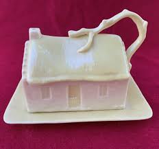 Belleek Irish Fine Parian Porcelain Cottage House Butter ...