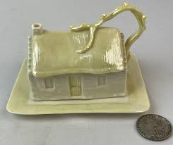 Sold at Auction: Vintage Belleek Cottage House Butter ...