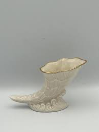 Lenox Mini Cornucopia Gold Trimmed Vintage Vase - Etsy