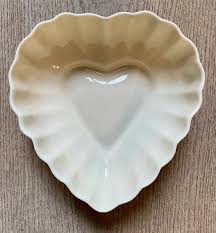 A Vintage Belleek Heart Dish - Etsy