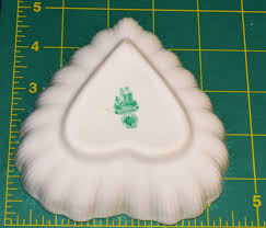 Vtg BELLEEK Fine China Ireland 3rd Green Mark Lusterware Heart Shape Candy Dish | eBay