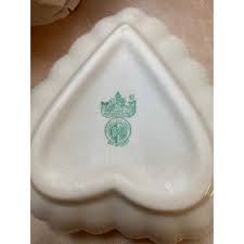 Belleek Pottery Co. Ireland Heart Trinket Dish | Chairish