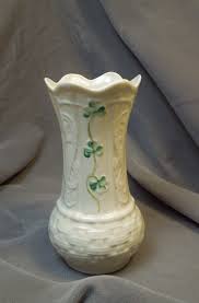 Vintage BELLEEK Ireland Irish Basket Weave Shamrock Petite ...