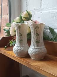 Beautiful Pair of 2 Vintage BELLEEK Irish Parian China ...