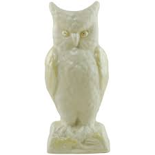 Vintage Belleek Irish Porcelain Figural Owl Vase. For Sale ...