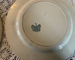 Two Antique French Faience Terre De Fer R&A SALINS Plates ...
